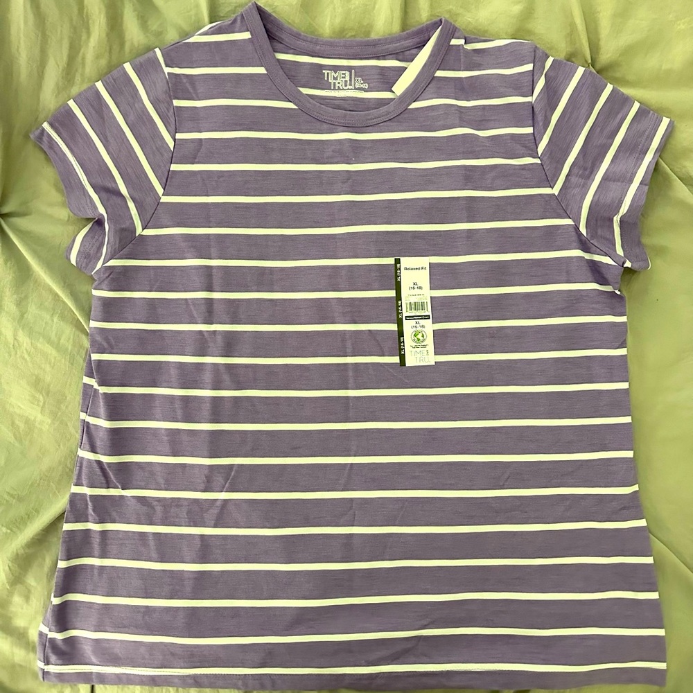 Time & Tru Slub Crew Tee - Relaxed Fit